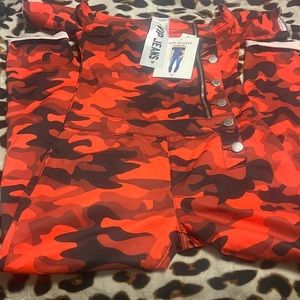 Selling red camo jumpsuit